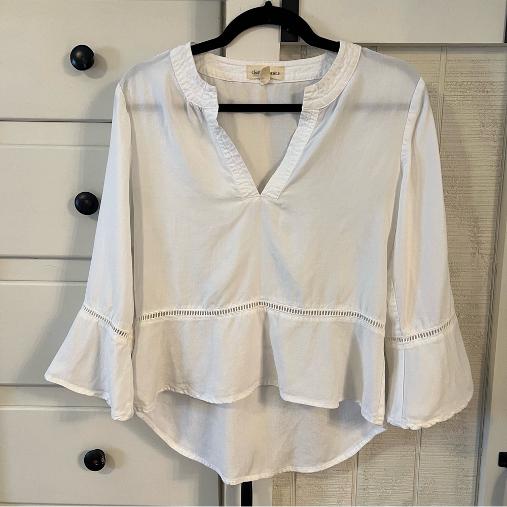 Cloth & Stone white chambray tunic